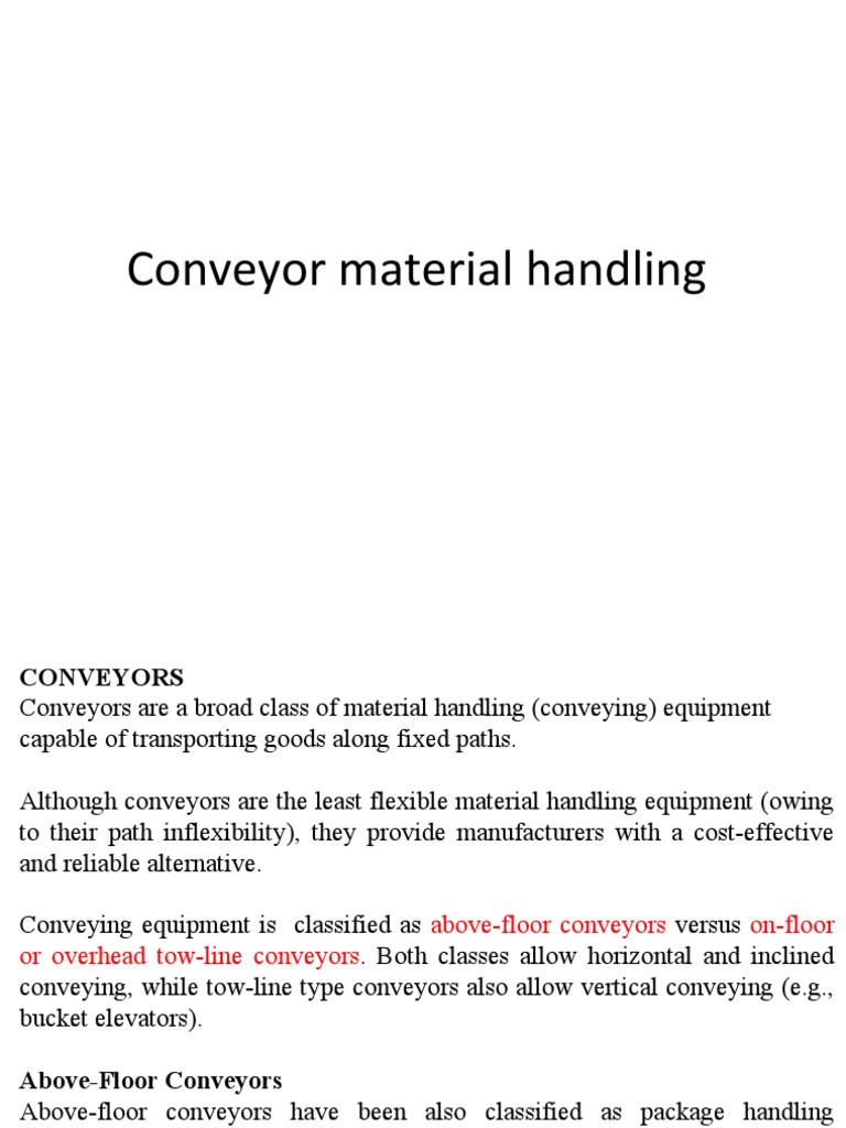 Conveyor Material Handling | PDF | Belt (Mechanical) | Mechanical ...