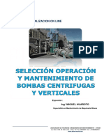 Temario Seleccion Operacion y Mantenimiento de Bombas Centrifugas y Verticales