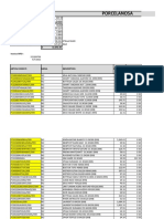 PORCELANOSA Tile Invoice Summary
