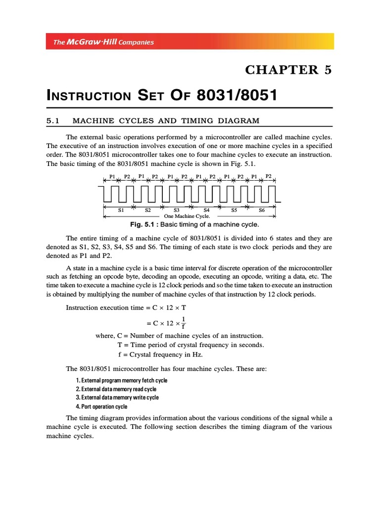 8051 Microcontroller Instruction | PDF | Computer Hardware | Computer ...