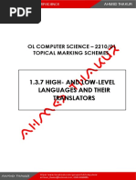 1.3.7 High - and Low Level Languages and Their Translators ANS