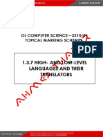 1.3.7 High - and Low Level Languages and Their Translators ANS