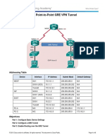 7.2.2.5 Lab - Configuring a Point-To-Point GRE VPN TunnelLAB