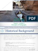 Stratigraphy: Syed Saqib Razzaq Lecturer of Geology Week 2 - Lecture 3 Principles of Stratigraphy