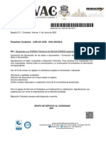 Respetado Ciudadano CARLOS JOSE DUN ARCHILA:: Radicado No. 20212410416271