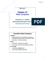 Metal Complexes: Chemistry, 7 Edition International Student Version Brady/Jespersen/Hyslop