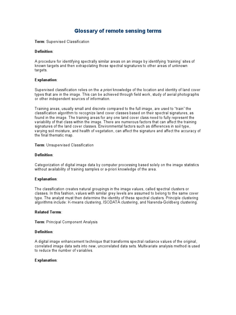 Supervised vs Unsupervised Classification