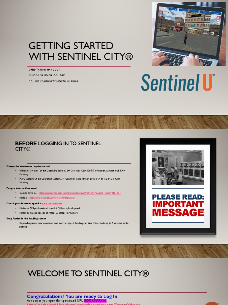 Sentinel U 2021 Getting Started With Sentinel City Valencia College | PDF