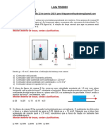 Lista FIS006N - Exercícios de Física