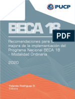 (Proyecto “Avances y tensiones en la promoción de la equidad en la educación superior_ Caso BECA18, Perú”) Yolanda Rodríguez, (ed.) - Beca 18. Recomendaciones para la mejora de la implementación del P