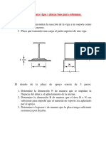 Placa de Apoyo Para Vigas y Columnas