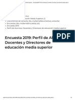 Encuesta 2019 - Perfil de Alumnos, Docentes y Directores de Educación Media Superior