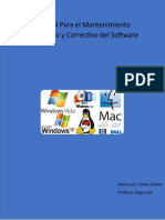 Manual para El Mantenimiento Preventivo y Corectivo Del Software
