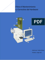 Manual Para el Mantenimiento Preventivo y Corectivo del Hardware