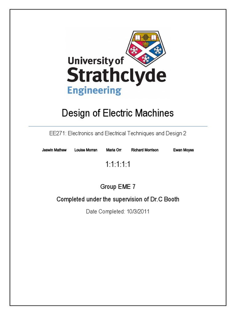 Electric Machines Design and Principles | PDF | Electric Motor ...