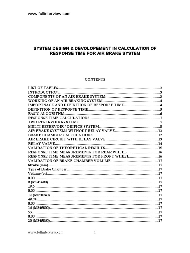 Air - Brake - System Vanam | PDF | Brake | Valve