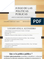 EL JUEGO DE LAS POLITICAS PUBLICAS