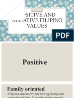 Positive and Negative Filipino Values