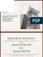 1 Quantitative Research Designs and Data Collection