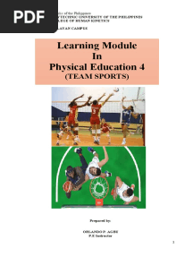 Learning Module in Physical Education 4: (Team Sports)