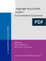 (Language Acquisition & Language Disorders 8) Kenneth Wexler, Teun Hoekstra, Bonnie D. Schwartz-Language Acquisition Studies in Generative Grammar_ Papers in Honor of Kenneth Wexler From the 1991 GLOW