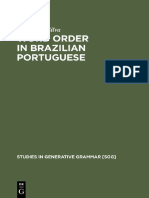 (Studies in Generative Grammar 57) Glaucia v. Silva, GL Ucia v. Silva-Word Order in Brazilian Portuguese-Mouton de Gruyter (2001)