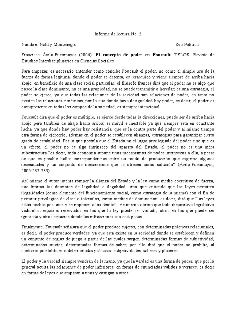 Poder según Foucault: Conceptos Clave | PDF | Michel Foucault | Estado ...
