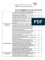 Lista de Cotejo para La Detección de Barreras