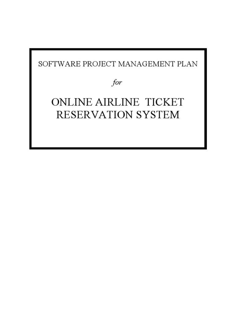 Online Airline Reservation System Plan | PDF | Project Management ...
