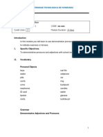 English I Module 7 Personal Objects and Demonstrative Adjectives