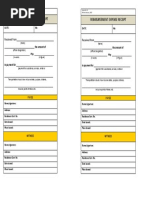 Reimbursement Expense Receipt Reimbursement Expense Receipt