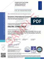 ISO/IEC 27001:2013: Certificate of Registration