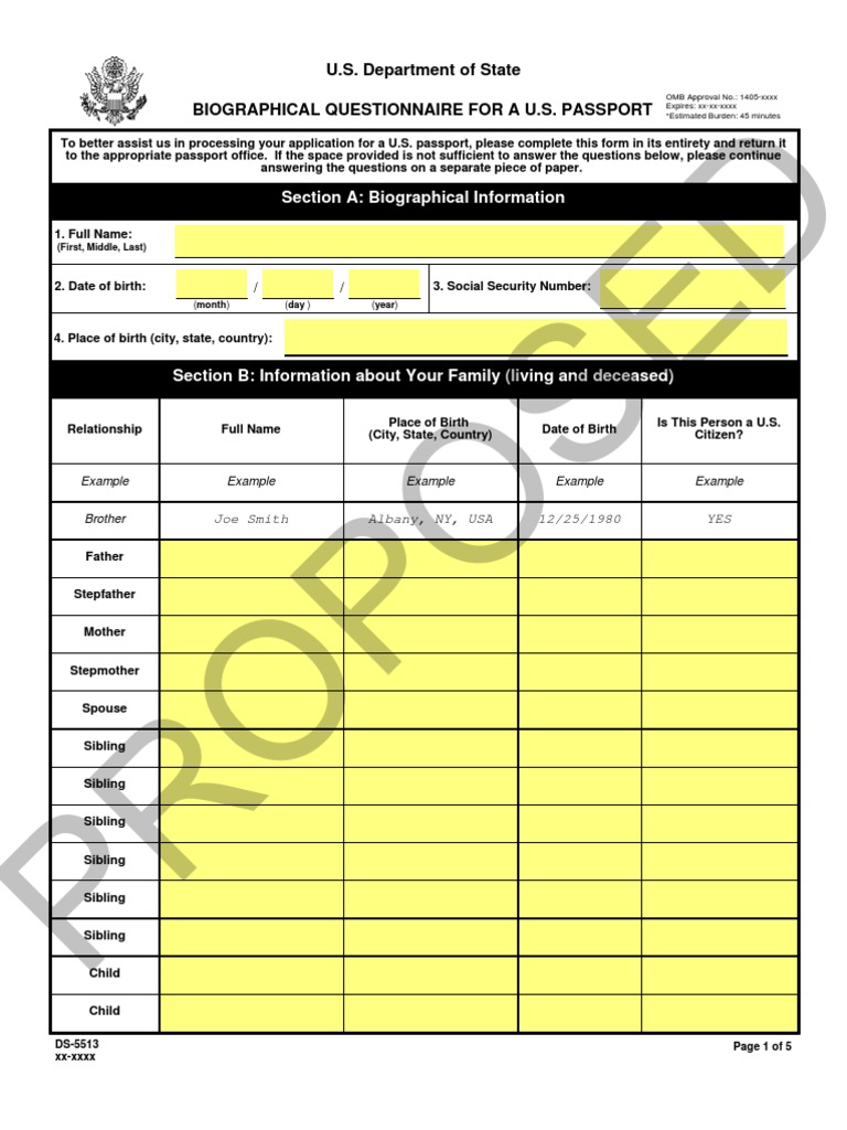 60 Day Draft Biographical Questionnaire PDF
