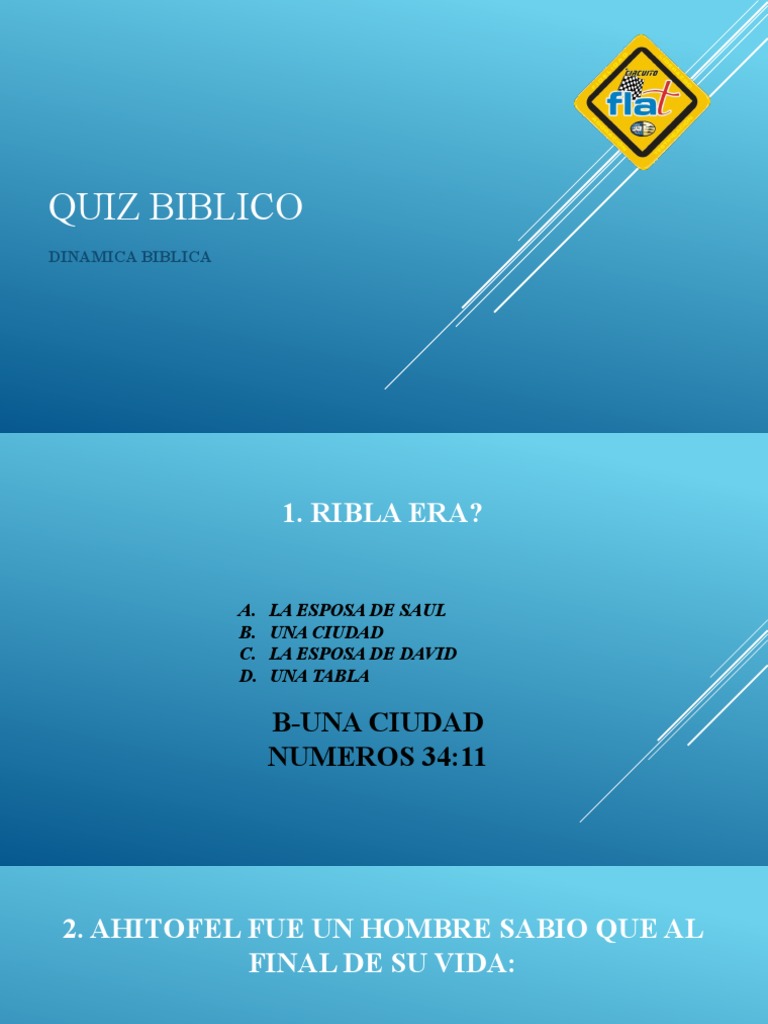 Quiz Bíblico: Preguntas y Respuestas | PDF | David | Libros de la ...
