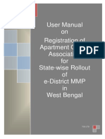 User Manual On Registration of Apartment Owner Association For State-Wise Rollout of E-District MMP in West Bengal