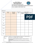 Department of Education: Individual Learning Monitoring Plan