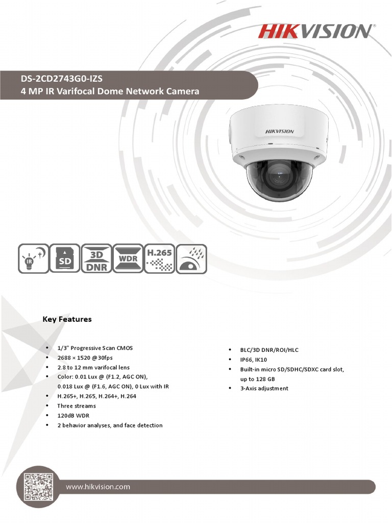 Surveillance Camera Specs | PDF | Camera Lens | Internet Protocols