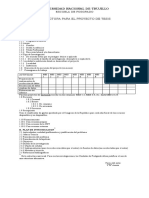 Esquema Del Proyecto de Tesis