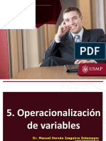 Operacionalización de Variables