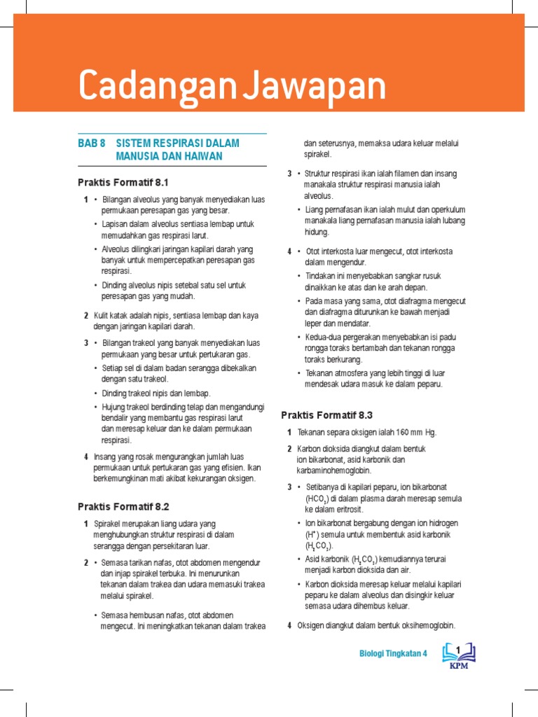 Bab 8 BIOLOGI TING4 | PDF