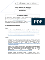 Concurso Unificado 2021 Residencias Educación Permanente en Salud