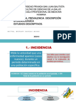 4- INCIDENCIA, PREVALENCIA - ESTUDIOS DESCRIPTIVOS EPIDEMIOLOGICA