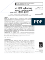 Adoption of CRM Technology in Multichannel Environment: A Review (2006-2010)