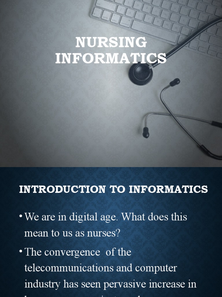 Overview of Nursing Informatics | PDF | Health Informatics | Nursing