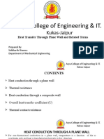 Heat Transfer Through Plane Wall