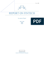 Report On Fintech: in Context of Nepal