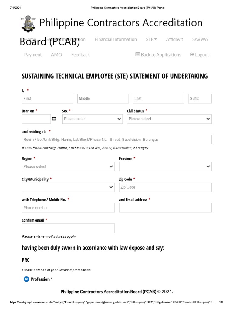 (STE) Philippine Contractors Accreditation Board (PCAB) PDF Justice