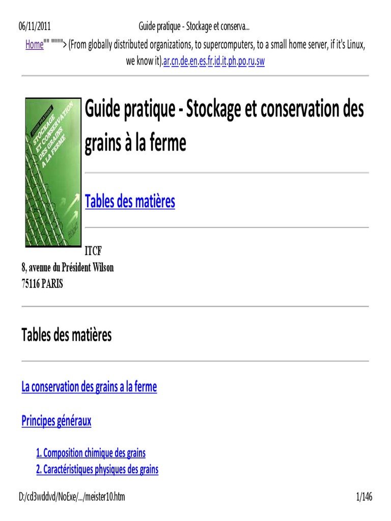 Ag Grain Storage Onfarm Itcf FR LP 108450, PDF, Graine