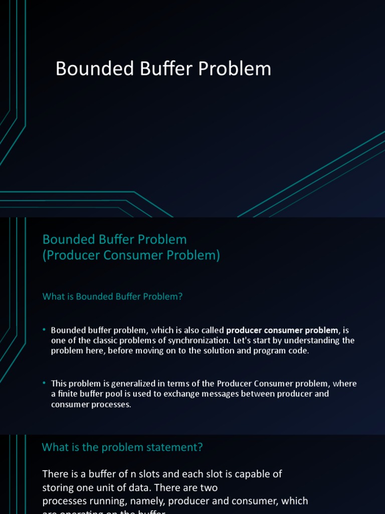 Understanding Bounded Buffer Problem | PDF | Operating System ...