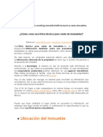 Elaboracion de Una Ficha Tecnica Inmobiliaria